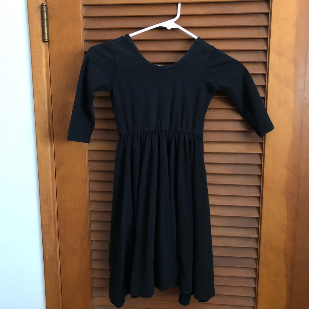Alice & Ames 3/4 Sleeve Twirly Dress. Ebony. 8
